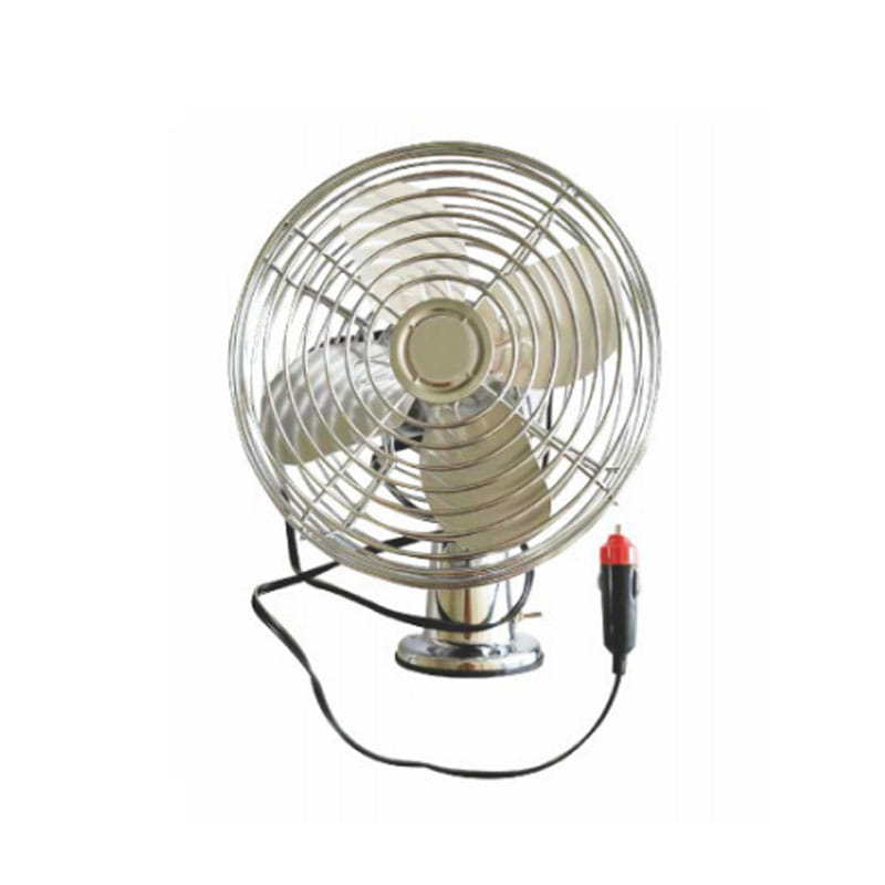806.02.08 Kleine mechanische ventilator met bewegende kop, chroom